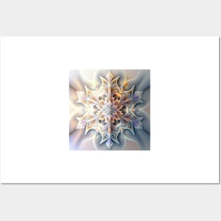 A Fractal Design in A Snowflake Motif Posters and Art